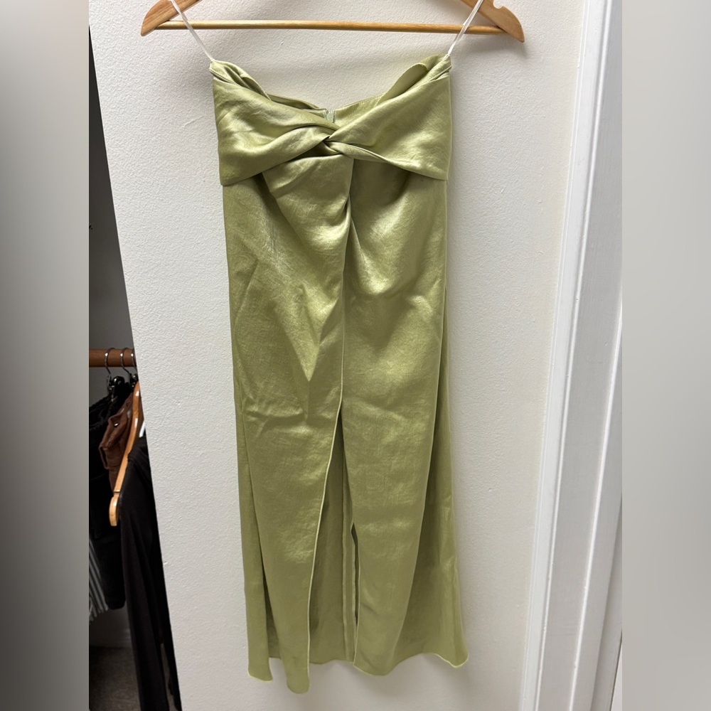 NANUSHKA Samara hammered-satin skirt